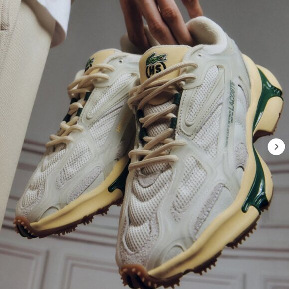 NEW Highsnobiety X Lacoste Sneakers Trainer L003 2K24 White/Eggshell/Green 10.5